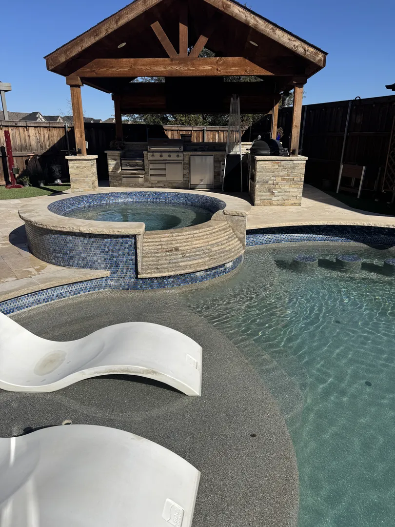 boy enjoying pool